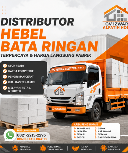 Distributor Hebel Bata Ringan, Supplier Hebel Bata Ringan, Jual Hebel, Bata Ringan AAC, Harga Hebel, Hebel Murah, Hebel Ready Stock, Hebel Tangerang, Hebel Jakarta, Pesan Hebel Online