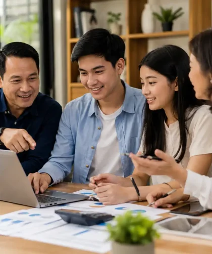 Keluarga Indonesia sedang berdiskusi untuk menyiapkan generasi penerus bisnis keluarga