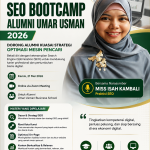 Pelatihan digital marketing dalam acara SEO Bootcamp Alumni Umar Usman 2026 yang digelar secara daring
