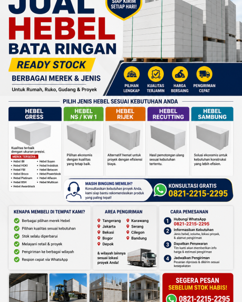 distributor hebel bata ringan, supplier hebel bata ringan, jual hebel bata ringan, hebel langsung dari pabrik, pesan hebel online, hebel ready stock, hebel murah terdekat, supplier bata ringan proyek, agen hebel bata ringan, distributor hebel langsung pabrik